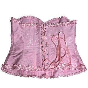 Pink Corset Bustier Top